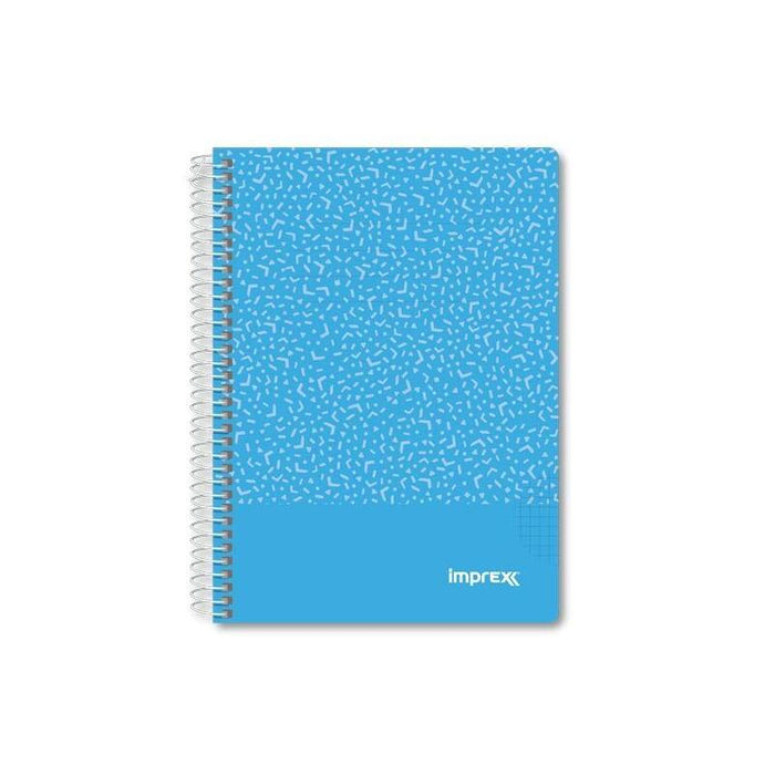 Pack De 4 Unidades Imprex Cuaderno Espiral Tapa Pp A5 80h 90gr 4x4 Azul
