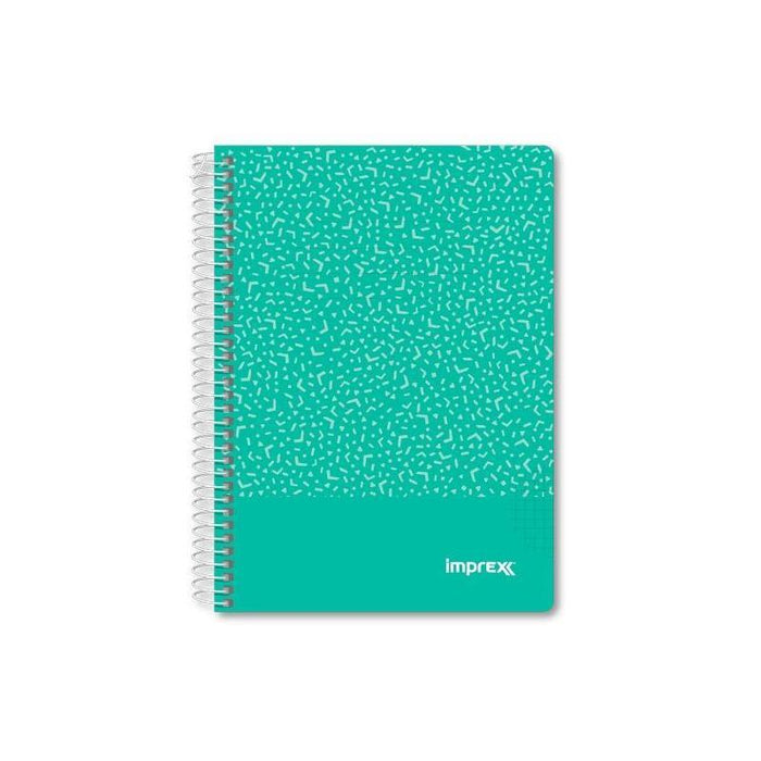 Pack De 4 Unidades Imprex Cuaderno Espiral Tapa Pp A5 80h 90gr 4x4 Verde