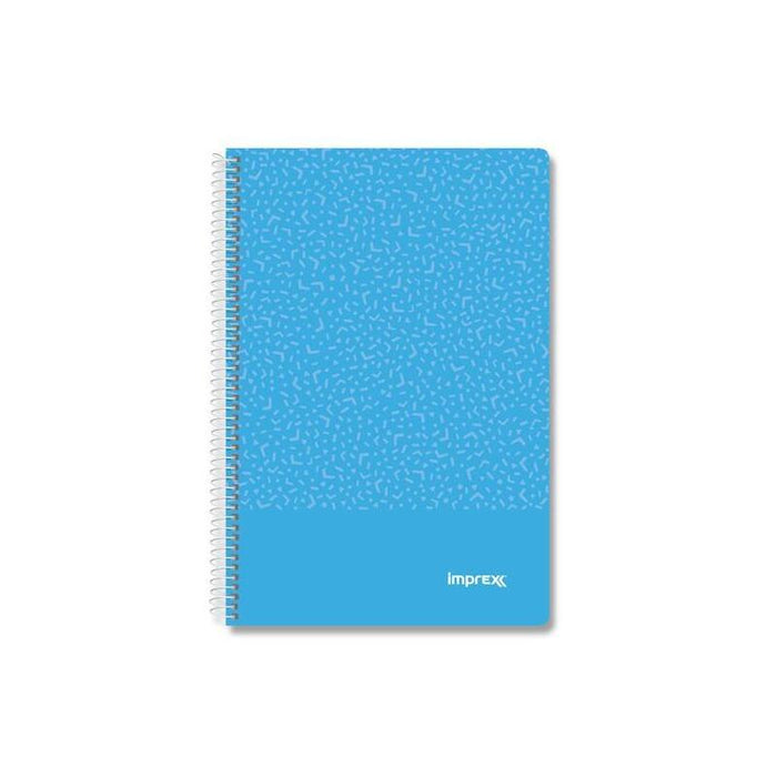 Pack De 4 Unidades Imprex Cuaderno Espiral Tapa Pp Folio 80h 90gr 4x4 Azul