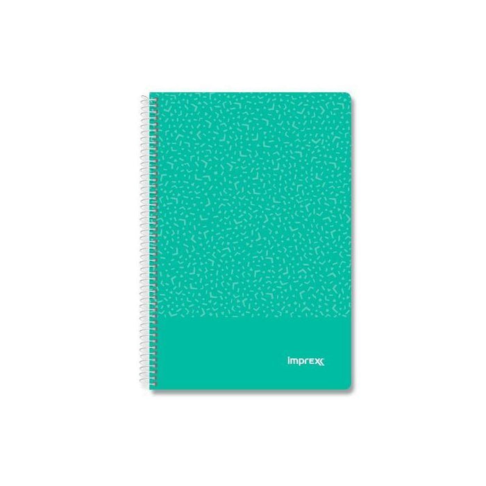 Pack De 4 Unidades Imprex Cuaderno Espiral Tapa Pp Folio 80h 90gr 4x4 Verde