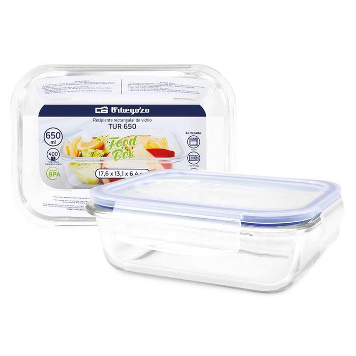 Pack De 4 Unidades Orbegozo Tur Serie - Recipientes De Vidrio Ultrarresistentes Conserva - Cocina Y Congela Tus