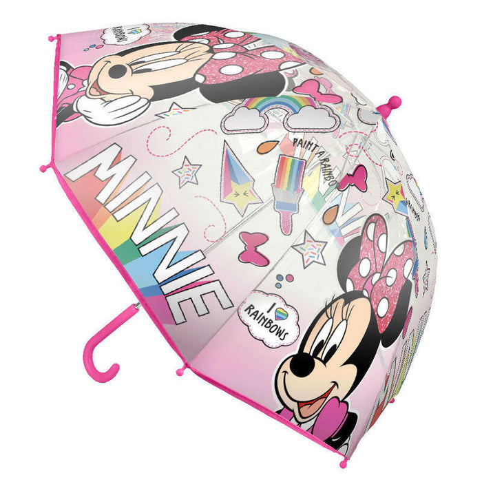 Pack De 4 Unidades - Paraguas Manual Burbuja Minnie Disney Poe 45cm