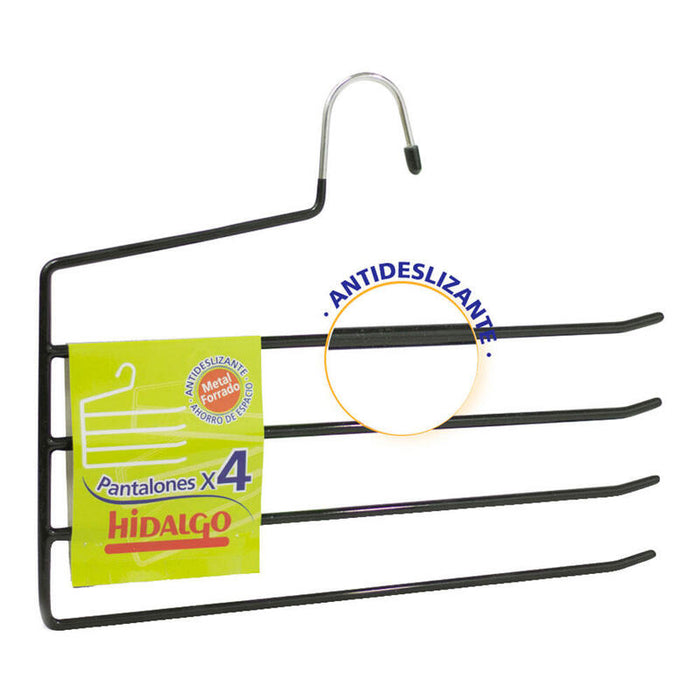 Pack De 4 Unidades - Percha Antideslizante Para 4 Pantalones, Color Azul