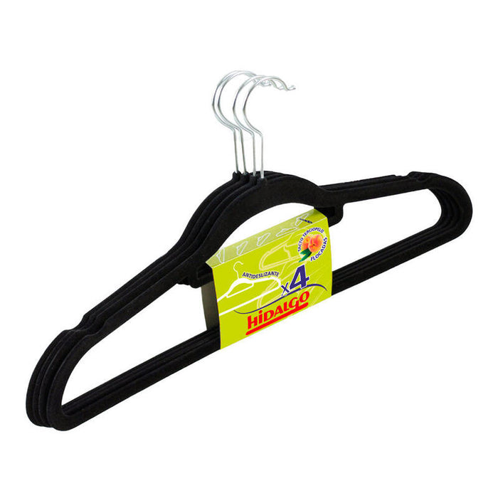 Pack De 4 Unidades - Perchas Flocadas, Colores Surtidos, 4 Uds