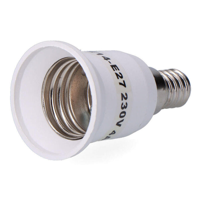 Pack De 5 Unidades - Amplificador E-14 A E-27 4 A 230 V, Blanco, Ø39 X 70 Mm (Retractilado)
