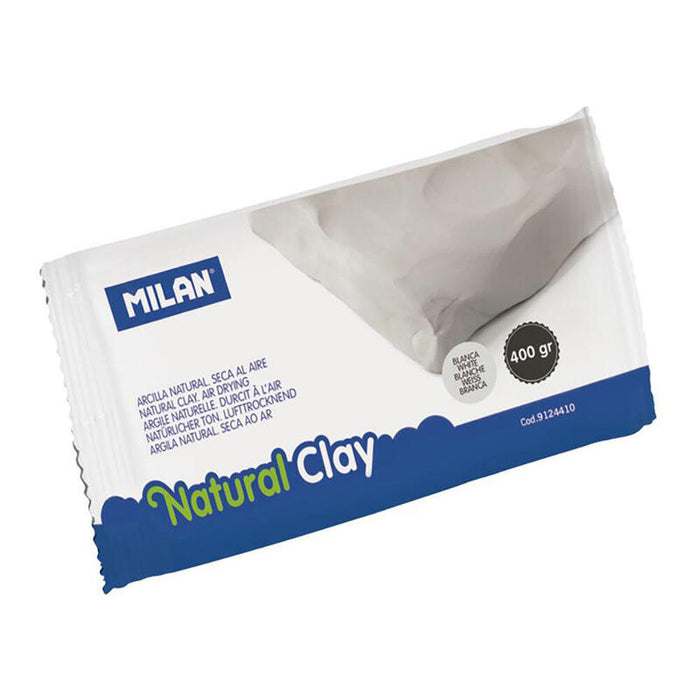 Pack De 5 Unidades - Arcilla Natural 400g, Secado Al Aire Color Blanco Milan