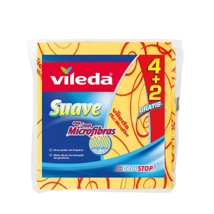 Pack De 5 Unidades - Bayeta Amarilla Suave 4+2 30% Microfibra 142010 Vileda