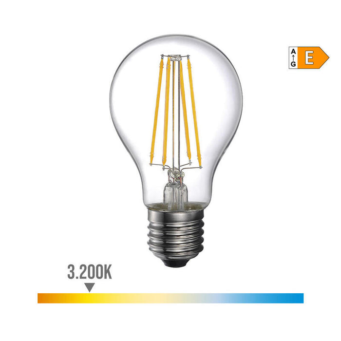 Pack De 5 Unidades - Bombilla Standard Con Filamento De Led E27 6w 800lm 3200k Luz Calida Ø6x10,6cm Edm