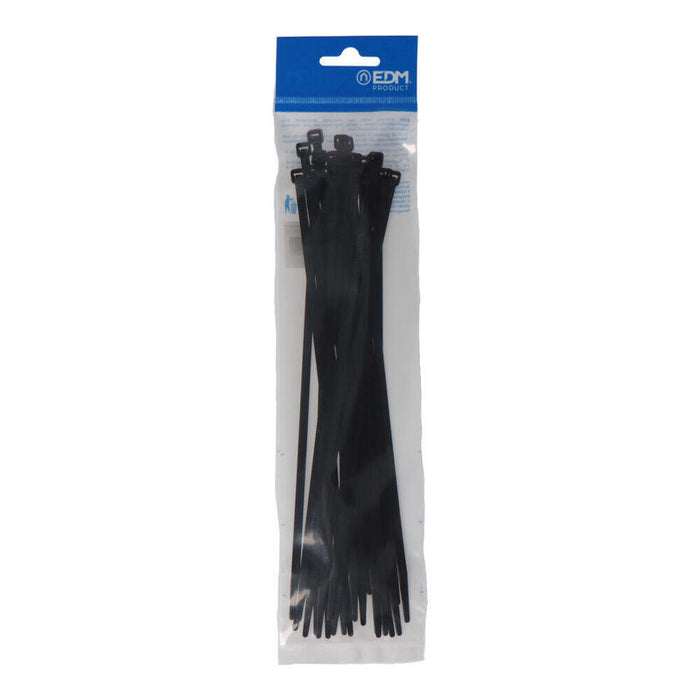 Pack De 5 Unidades - Bridas Negras 250x4,8mm Nylon Alta Calidad (Blister 25 Unid.) Edm