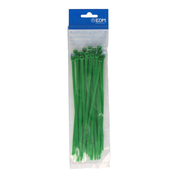 Pack De 5 Unidades - Bridas Verdes 200x4,8mm Nylon Alta Calidad (Blister 25 Unid.) Edm