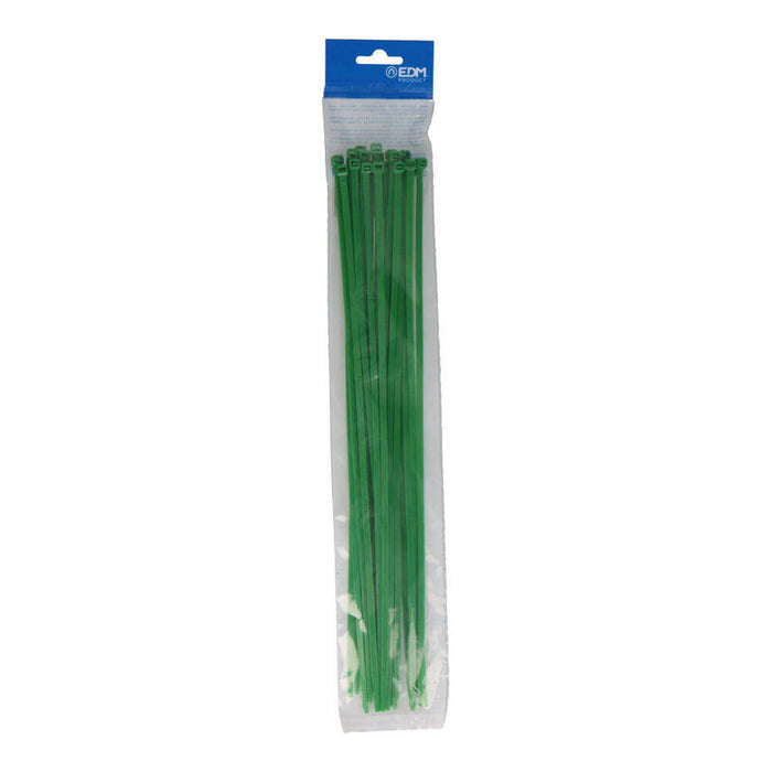 Pack De 5 Unidades - Bridas Verdes 380x4,8mm Nylon Alta Calidad (Blister 25 Unid.) Edm