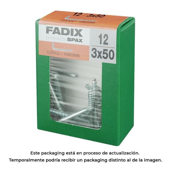 Pack De 5 Unidades - Caja M 12 Unid.. Alcayata Roscada Cinc 3,0x50mm Fadix