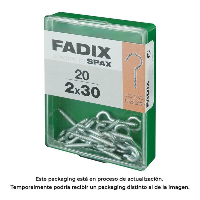 Pack De 5 Unidades - Caja M 20 Unid. Hembrilla Abierta Cinc 2,0x30mm Fadix