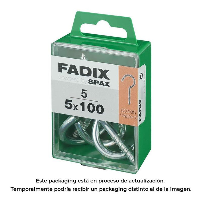 Pack De 5 Unidades - Caja M 5 Unid. Hembrilla Abierta Cinc 5,0x100mm Fadix