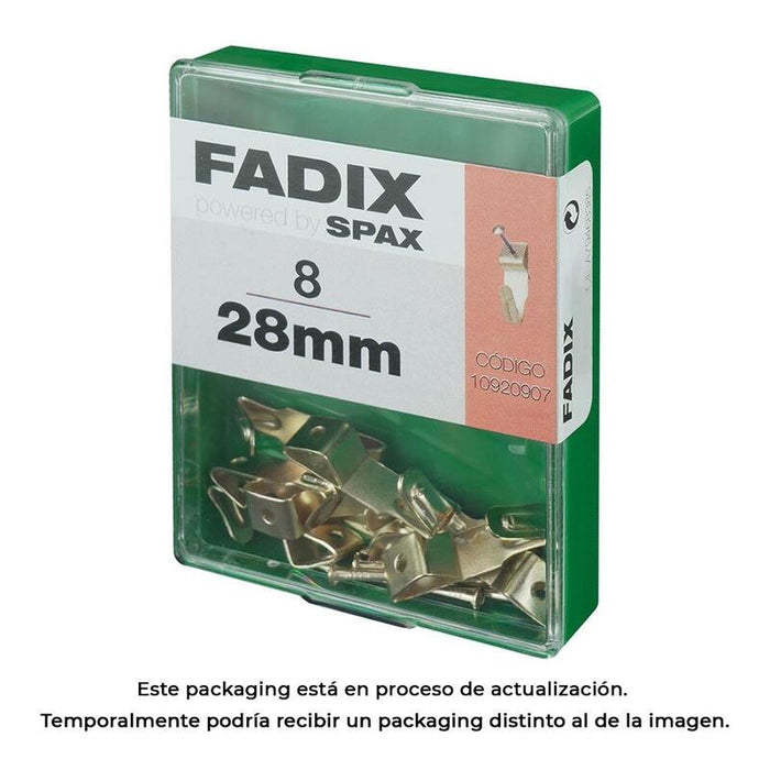 Pack De 5 Unidades - Caja M 8 Unid. Cuelgacuadros Hansafix 28mm Fadix