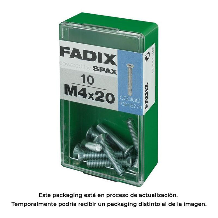 Pack De 5 Unidades - Caja S 10 Unid. Tornillo Metrica Cp M 4x20mm Fadix