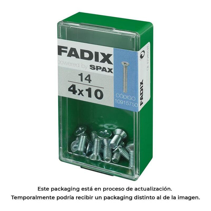 Pack De 5 Unidades - Caja S 14 Unid. Tornillo Metrica Cp M 4x10mm Fadix