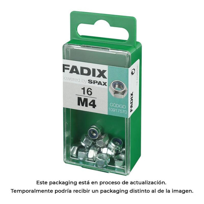 Pack De 5 Unidades - Caja S 16 Unid. Tuerca Con Autofreno Cinc M 4 Fadix