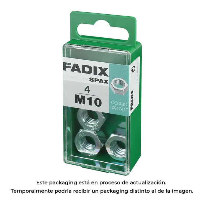 Pack De 5 Unidades - Caja S 4 Unid. Tuerca Cinc M 10 Fadix