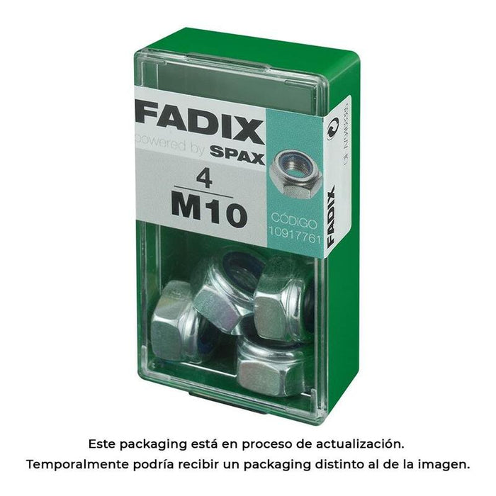Pack De 5 Unidades - Caja S 4 Unid. Tuerca Con Autofreno Cinc M 10 Fadix