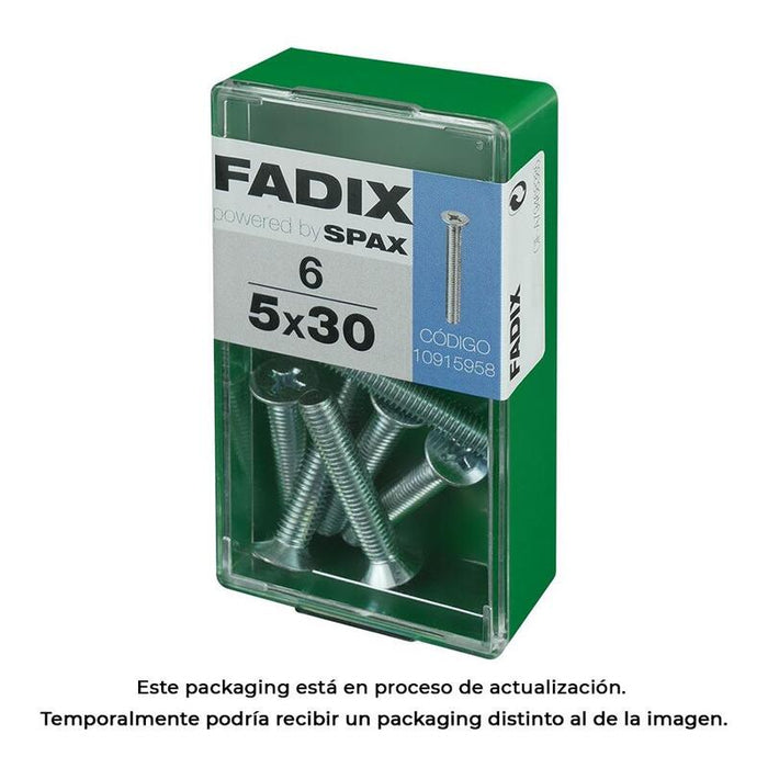 Pack De 5 Unidades - Caja S 6 Unid. Tornillo Metrica Cp M 5x30mm Fadix
