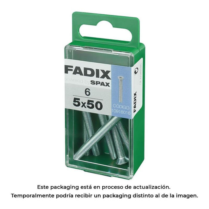 Pack De 5 Unidades - Caja S 6 Unid. Tornillo Metrica Cp M 5x50mm Fadix