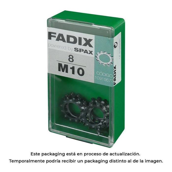 Pack De 5 Unidades - Caja S 8 Unid. Arandela Dentada M 10 Fadix
