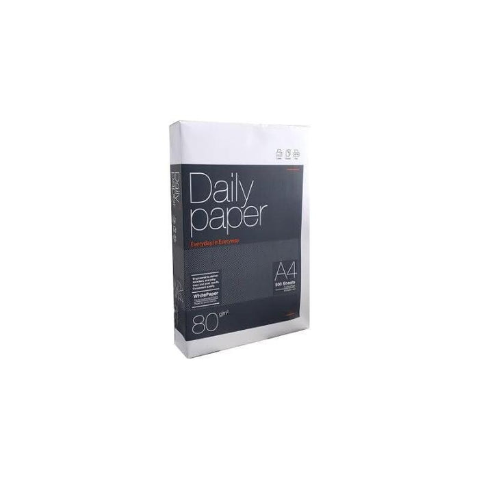 Pack De 5 Unidades Daily Paper Papel A4 80gr. 210x297mm (500 Hojas) Blanco