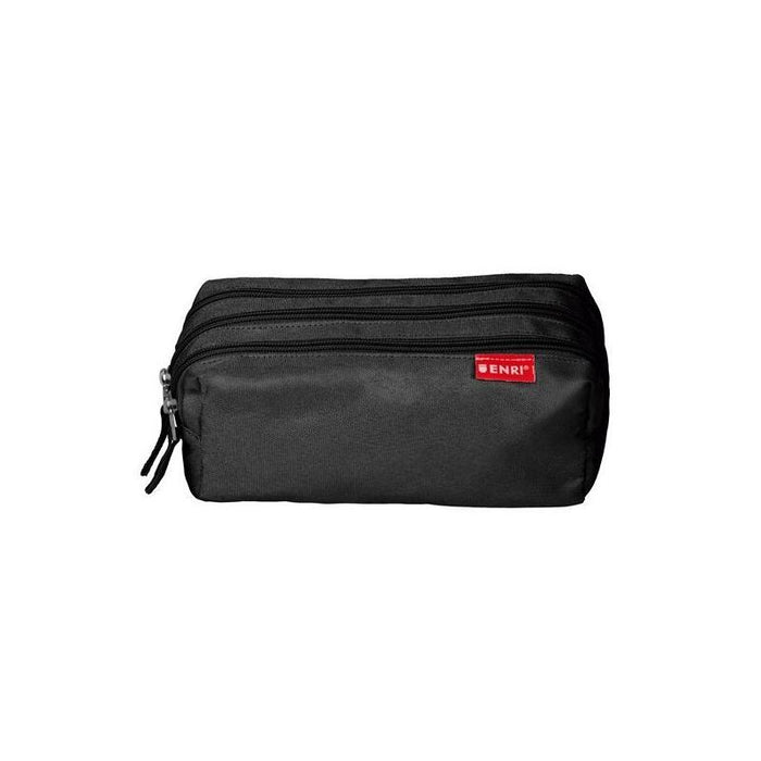 Pack De 5 Unidades Enri Estuche 3 Cremalleras Poliéster Negro
