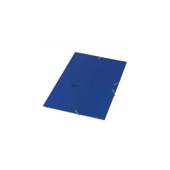 Pack De 5 Unidades Fabrisa Carpeta De Gomas Azul Basica Sin  Solapas Folio