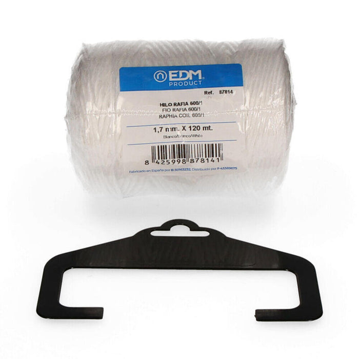 Pack De 5 Unidades - Hilo Rafia 600/1 Bobina 220g/120m Blanco Edm