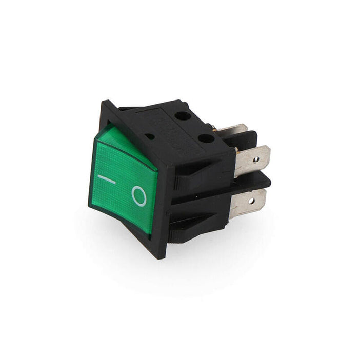 Pack De 5 Unidades - Interruptor Bipolar 15a 250v Verde Envasado