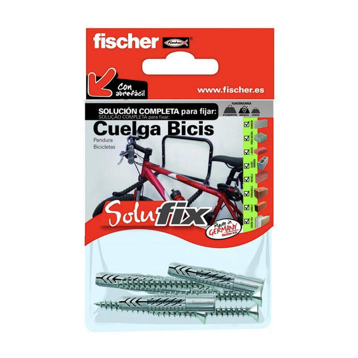 Pack De 5 Unidades - Kit Fijación Cuelga Bicicletas 518779 Solufix Fischer