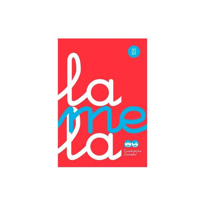 Pack De 5 Unidades Lamela Cuaderno Espiral 80h Folio 90gr Cuadrovía 3mm Tapa Pp Rojo