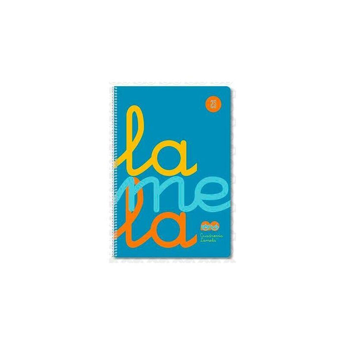 Pack De 5 Unidades Lamela Cuaderno Espiral 80h Folio 90gr Cuadrovía 5mm C/Margen Cubierta Pp Azul Fluorescente