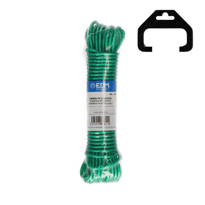 Pack De 5 Unidades - Madeja Plastico Revestido Pvc Tendedero 15m Verde Edm