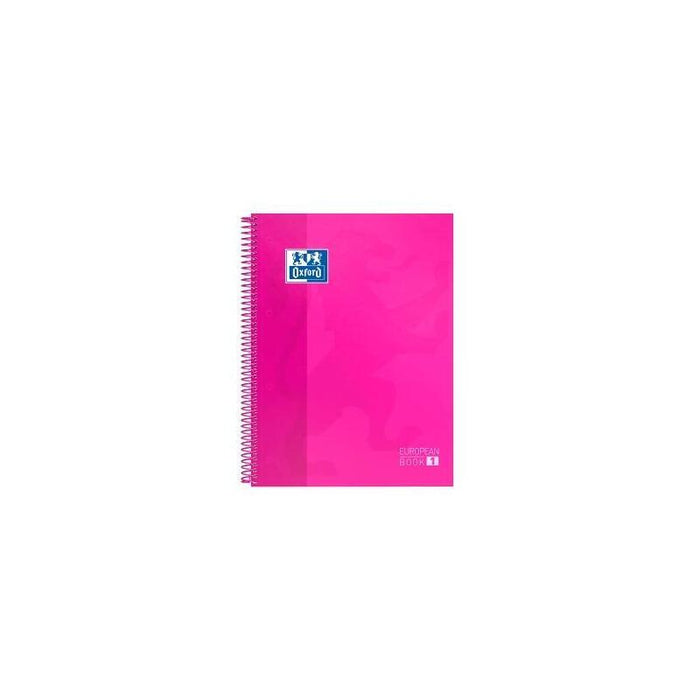 Pack De 5 Unidades Oxford Cuaderno Classic Europeanbook 1 Write&Erase 80h A4+ 5x5mm Microperforado T/Extradura Fucsia