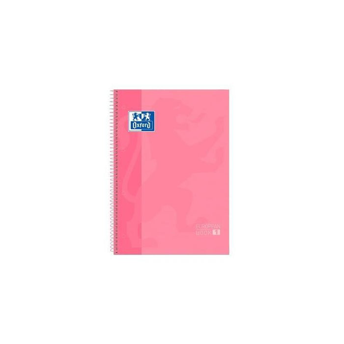 Pack De 5 Unidades Oxford Cuaderno Classic Europeanbook 1 Write&Erase 80h A4+ 5x5mm Microperforado T/Extradura Rosa Chicle