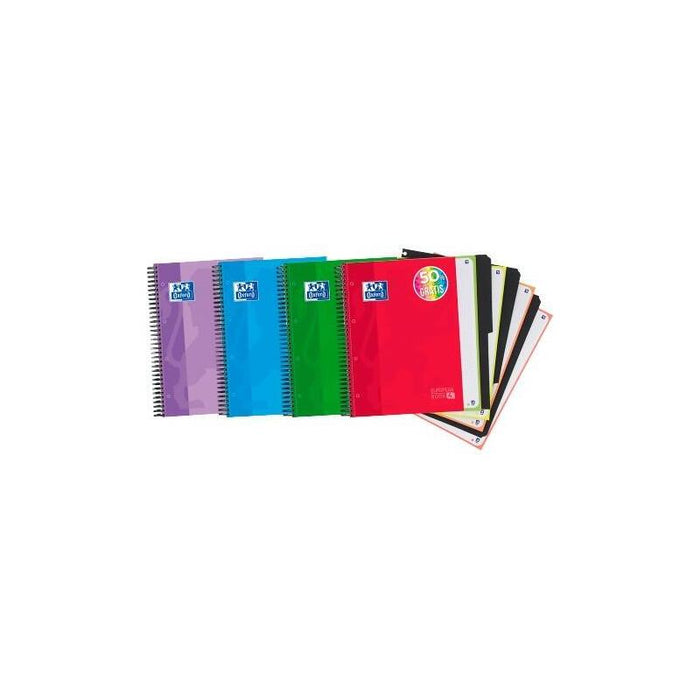 Pack De 5 Unidades Oxford Cuaderno Classic Europeanbook 4 Write&Erase 120h A4+ 5x5 Microperforado Con Separadorest/Extradura  C/Surtidos