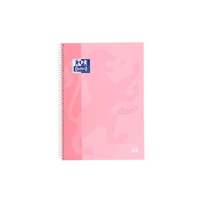 Pack De 5 Unidades Oxford Cuaderno Touch Europeanbook 1 Write&Erase 80h A4+ 5x5mm Microperforado T/Extradura Flamingo Pastel