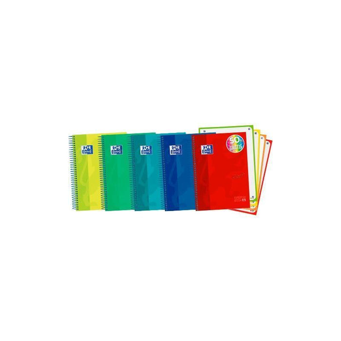 Pack De 5 Unidades Oxford Cuaderno Touch Europeanbook 4 Microperforado 120h A5+ 5x5 T/Extradura Pack 5 Ud C/Surtidos Vivos