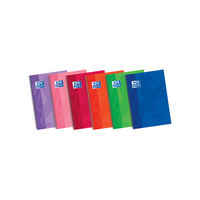Pack De 5 Unidades Oxford School Classic Write&Erase Fº Cuaderno Espiral - Tapa Extradura Resistente - 1 Linea Con