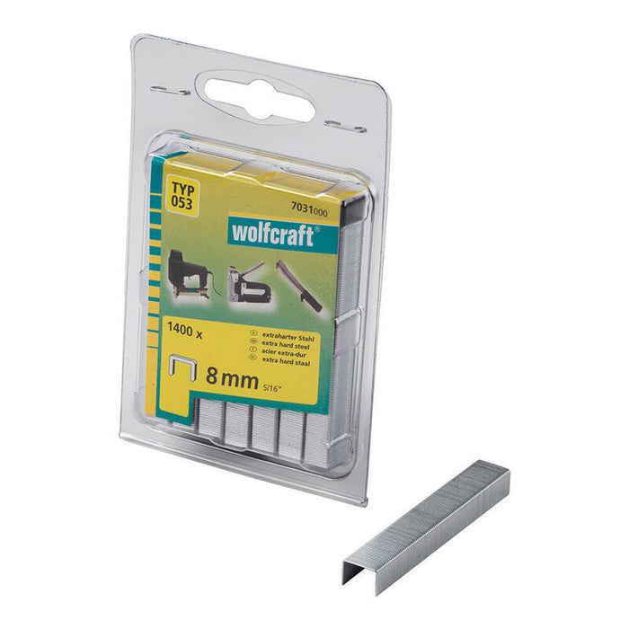 Pack De 5 Unidades - Pack 1400 Grapas De Lomo Ancho 8mm. Tipo 053 7031000 Wolfcraft