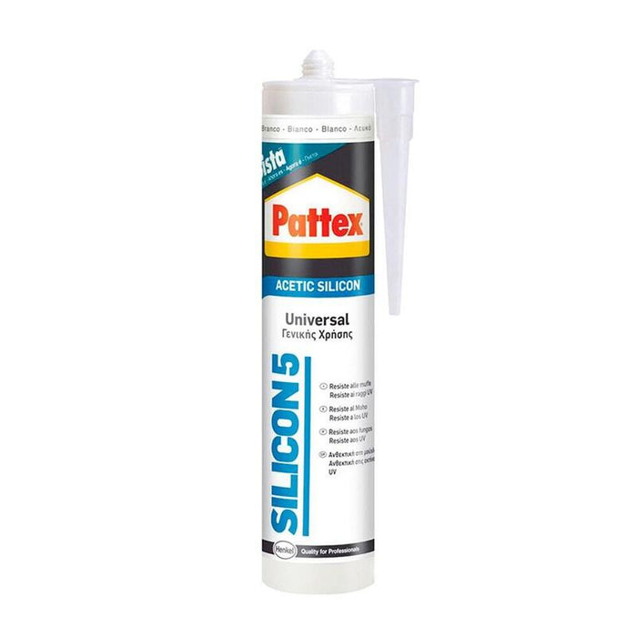 Pack De 5 Unidades - Pattex Silicona Universal Blanco 280ml 1534266