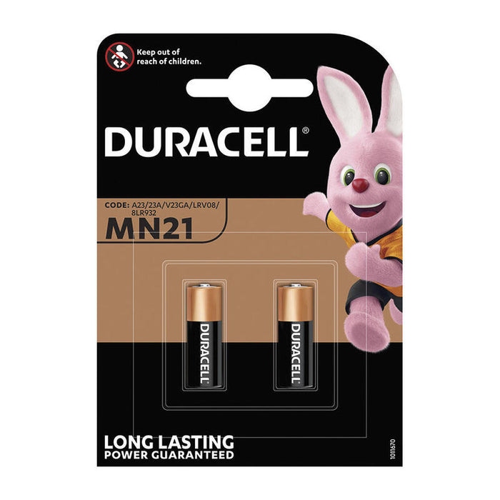 Pack De 5 Unidades - Pila Alkalina Duracell Segurity Mn21 12v (23a) Mando A Distancia (Blister 2 Unid.) Ø10,3x28,5mm