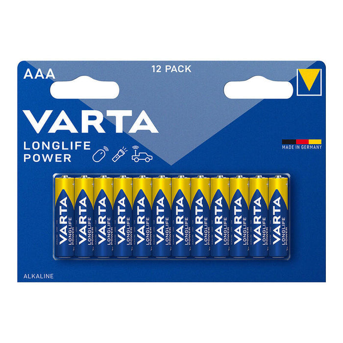 Pack De 5 Unidades - Pila Varta Alkalina Longlife Power Aaa - Lr03 (Blister 12 Unid.) Ø10,5x44,5mm