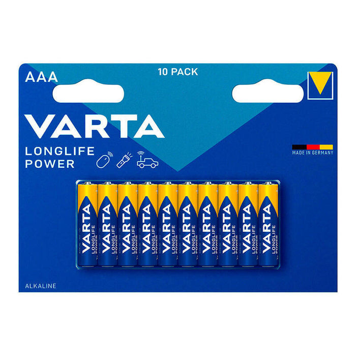 Pack De 5 Unidades - Pila Varta Longlife Power Aaa - Lr03 (Blister 10 Unid.) Ø10,5x44,5mm