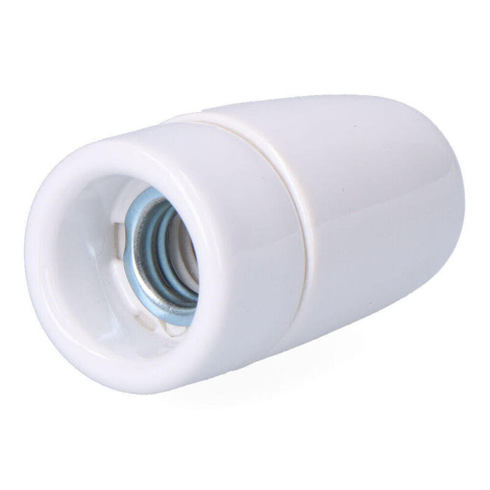 Pack De 5 Unidades - Portalámparas Cerámico Vintage E14, 60 W 250 V, Blanco, Ø35 X 60 Mm (Retractilado)
