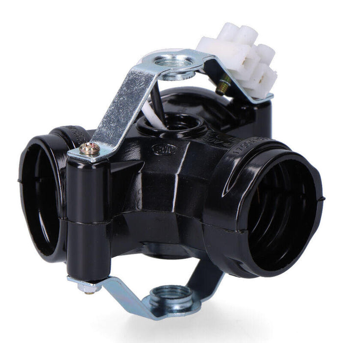 Pack De 5 Unidades - Portalámparas Múltiple, 3 Portalámparas E27, M10, 4 A 250 V, Negro. (Retractilado)
