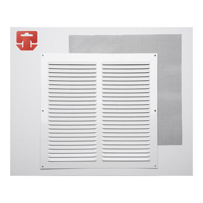 Pack De 5 Unidades - Rejilla Con Mosquitera De Alumnio 0.6 Blanco Lacado 300x300mm (G)